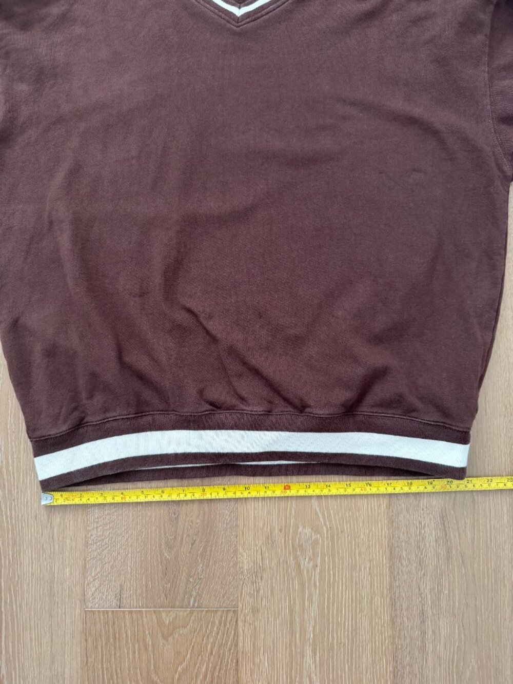Brandy Melville Sweatshirt Womens Medium Brown Erica Off White Cream Shirt - Picture 10 of 14